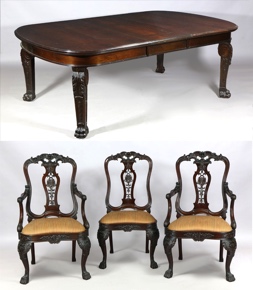 Lote 154: JUEGO INGLES DE ESTILO REGENCY PARA COMEDOR.  JUEGO INGLES DE ESTILO REGENCY PARA COMEDOR. 