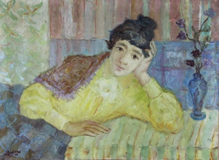 Lote 98: TORRES AGÜERO, Leopoldo 'MUJER RECOSTADA'