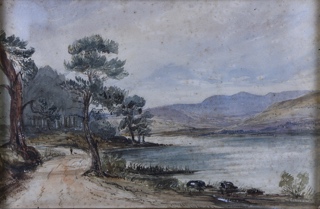 Lote 41: SIMPSON, William 'PAISAJE LACUSTRE'