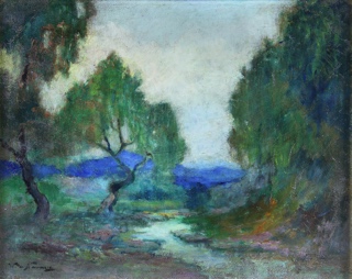 Lote 73: NAVAZIO, Walter de 'PAISAJE CON ARROYO'