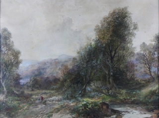 Lote 105: 'PASTOR CON REBAÑO EN UN PAISAJE' 'PASTOR CON REBAÑO EN UN PAISAJE'