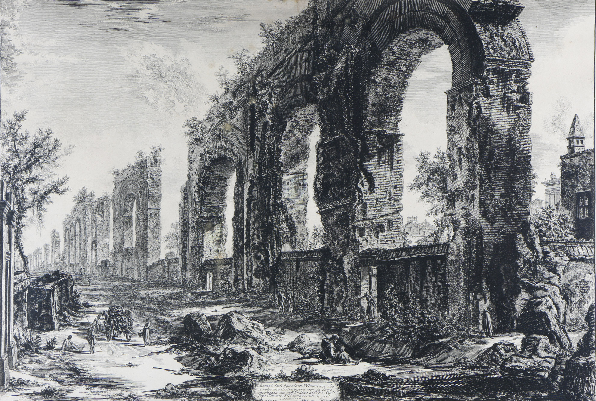  ANTIGUO GRABADO ITALIANO DE PIRANESI.