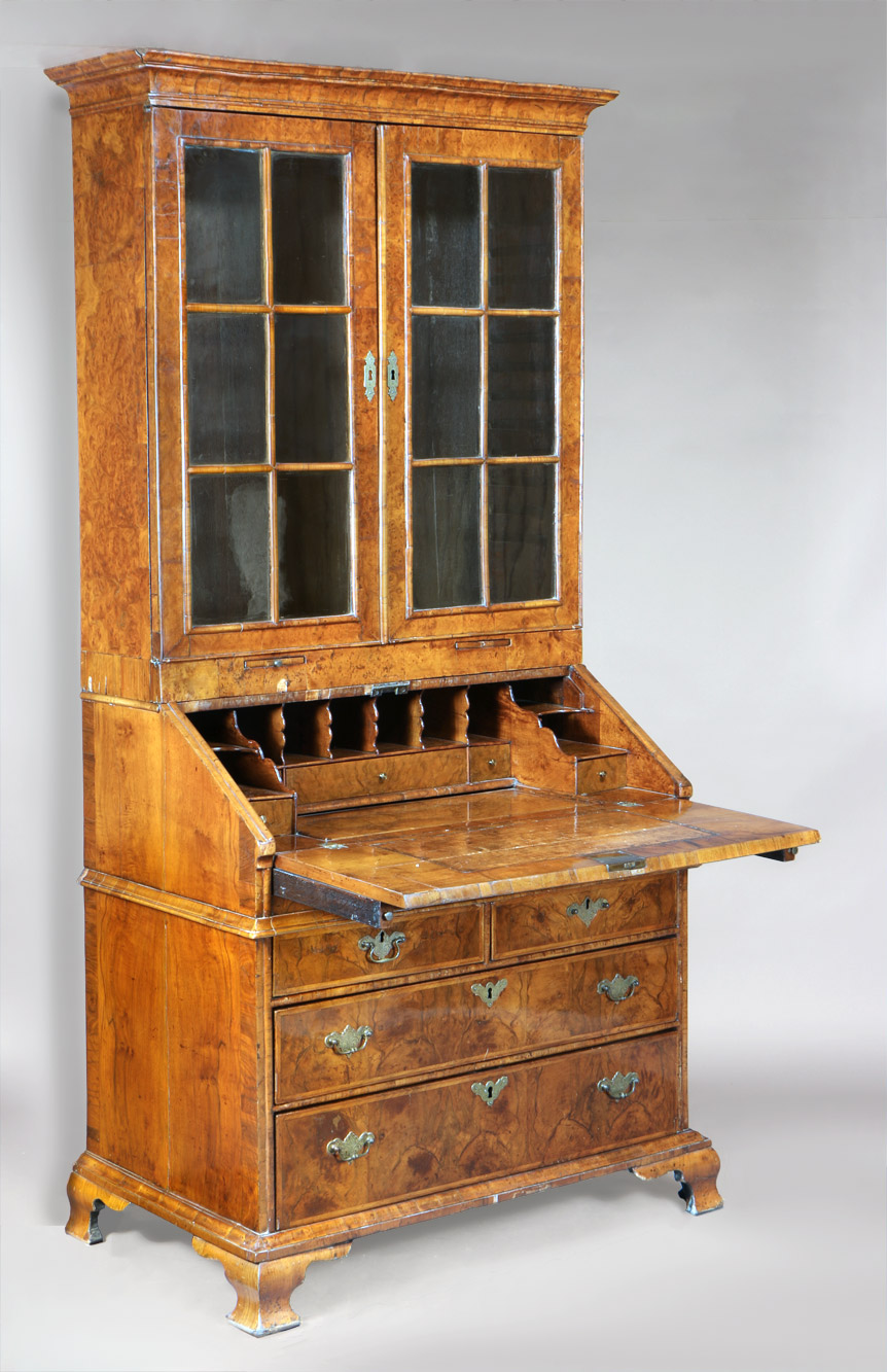 ANTIGUO BUREAU BOOKCASE INGLES JORGE II.