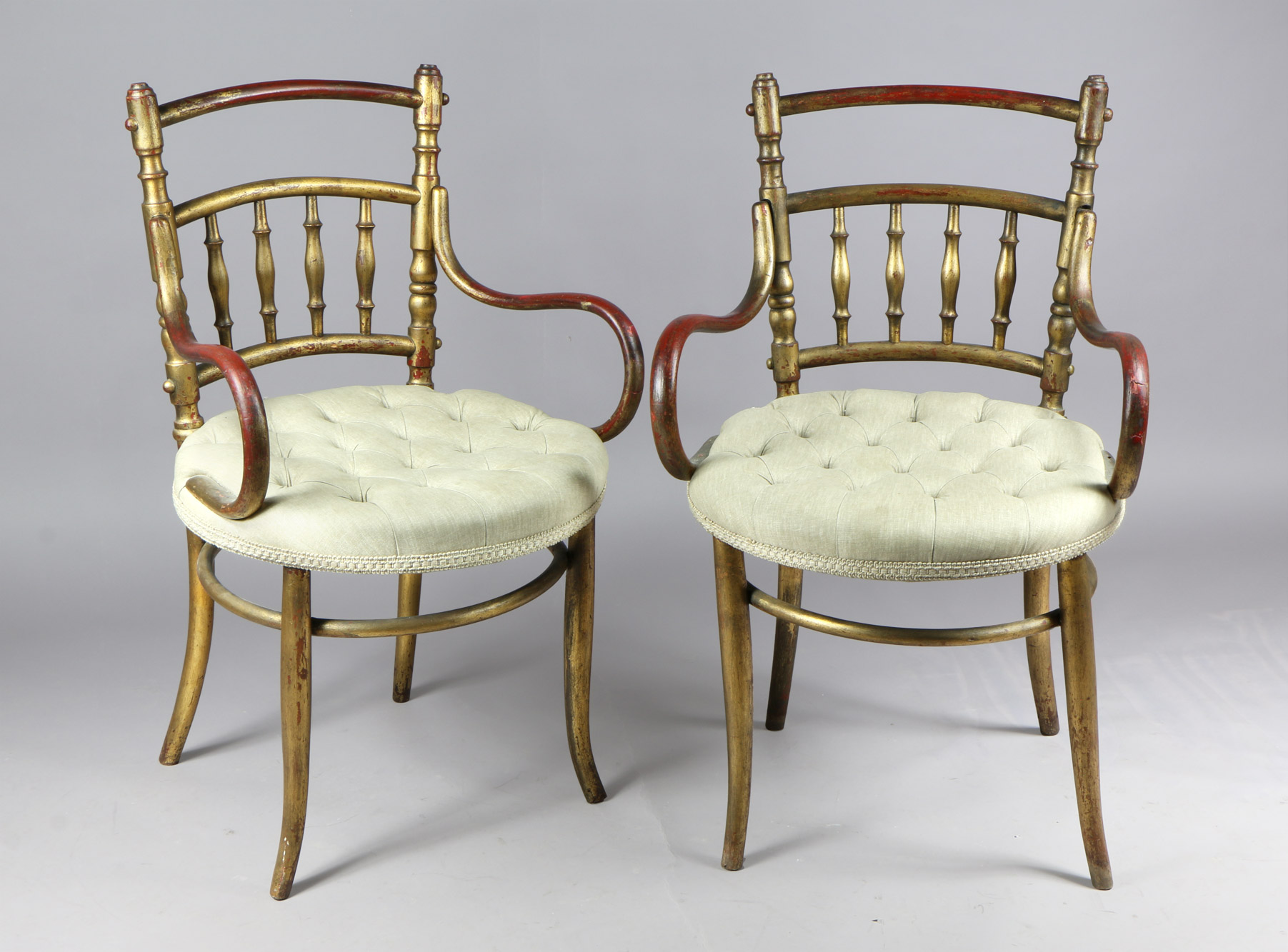  PAR DE SILLONCITOS FRANCESES NAPOLEON III.