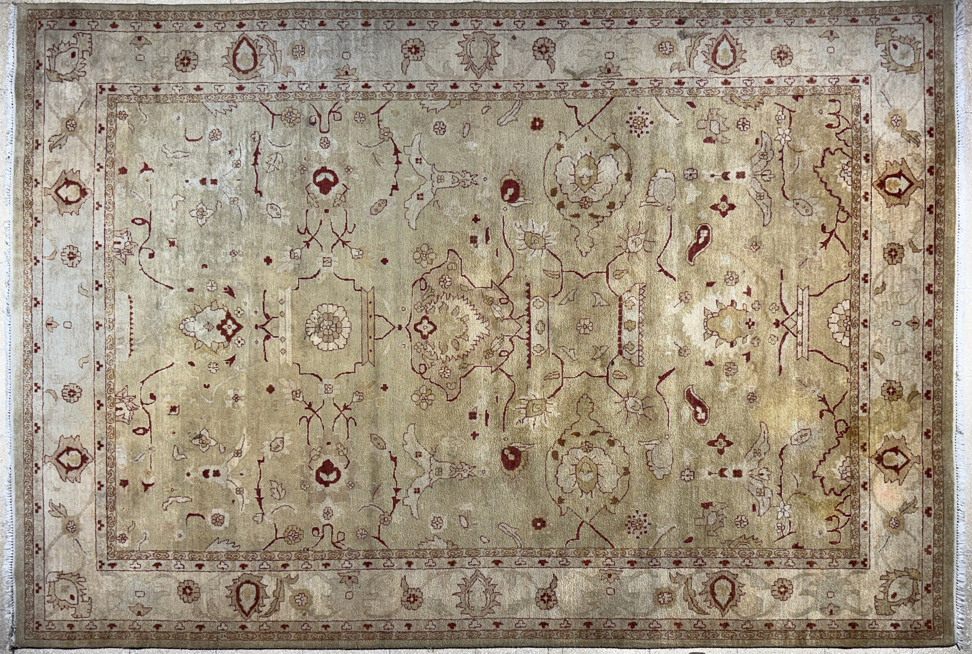  ALFOMBRA TURCA ZIEGLER DE LANA TEJIDA A MANO. 