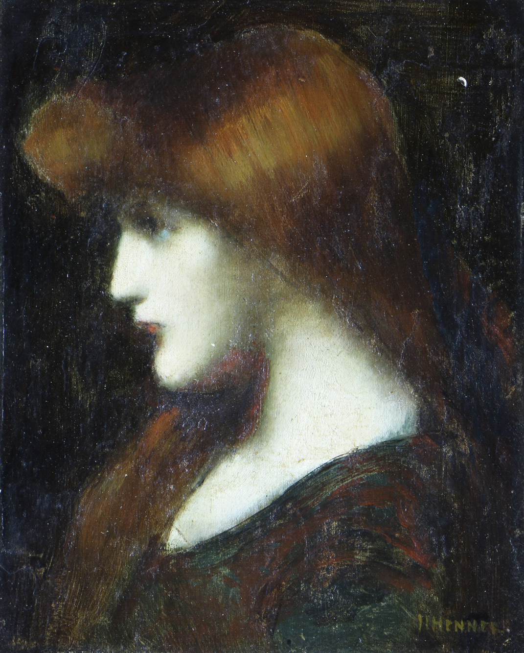 HENNER, Jean Jacques 'RETRATO DE PERFIL' HENNER, Jean Jacques 'RETRATO DE PERFIL'