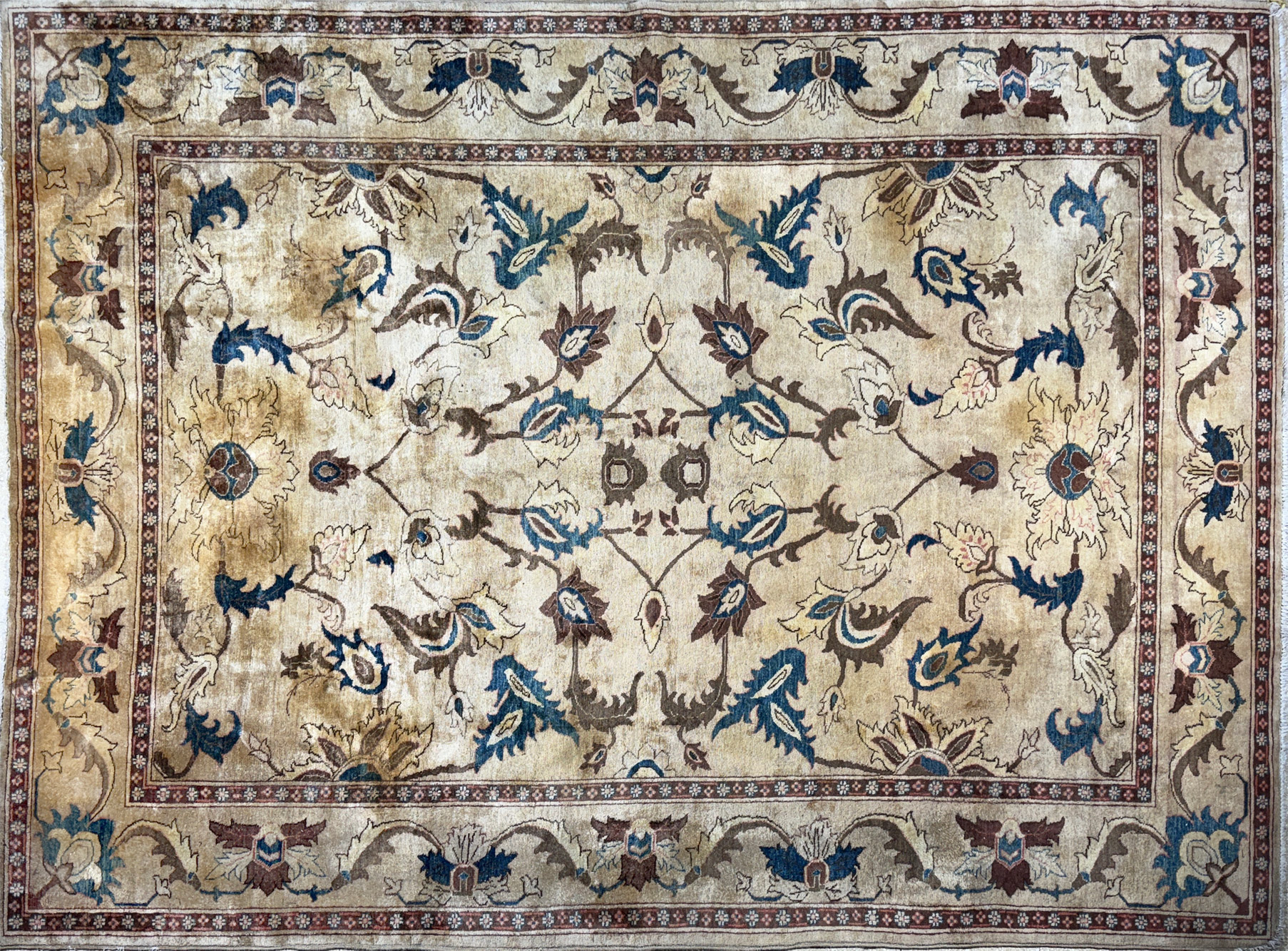  ALFOMBRA TURCA ZIEGLER DE LANA TEJIDA A MANO. 