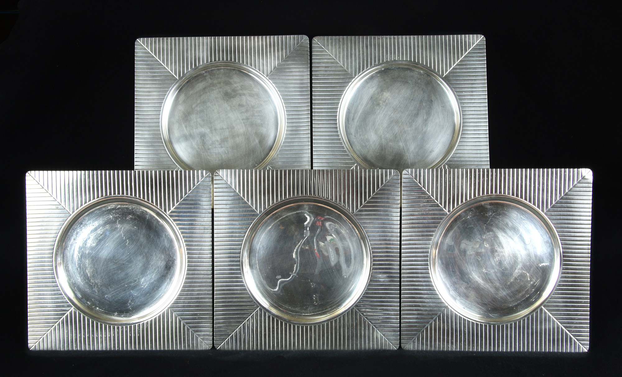  DIEZ PLATOS DE SITIO DE PLATA NACIONAL 925 SELLADA.