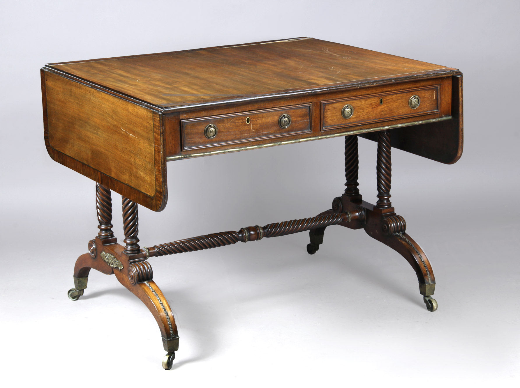  ANTIGUA 'SOFA-TABLE' INGLESA REGENCY .