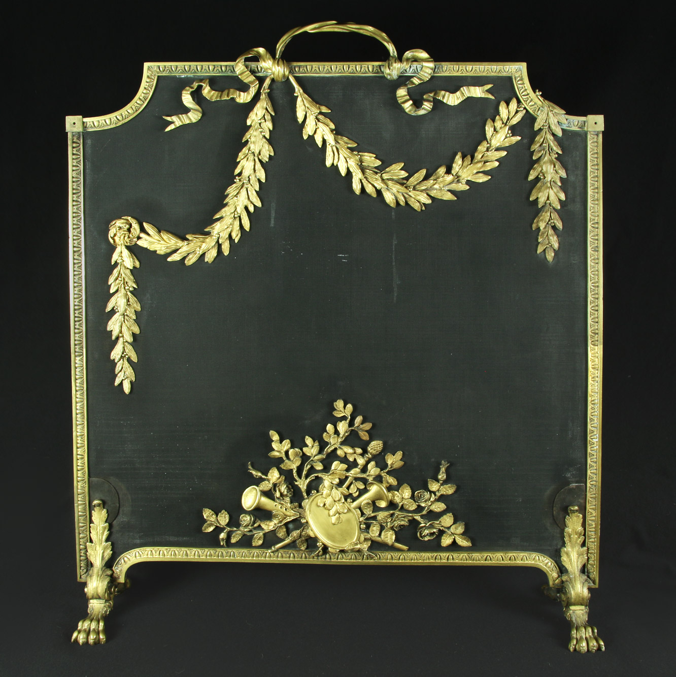  FRENTE PARA CHIMENEA FRANCES DE BRONCE CINCELADO.