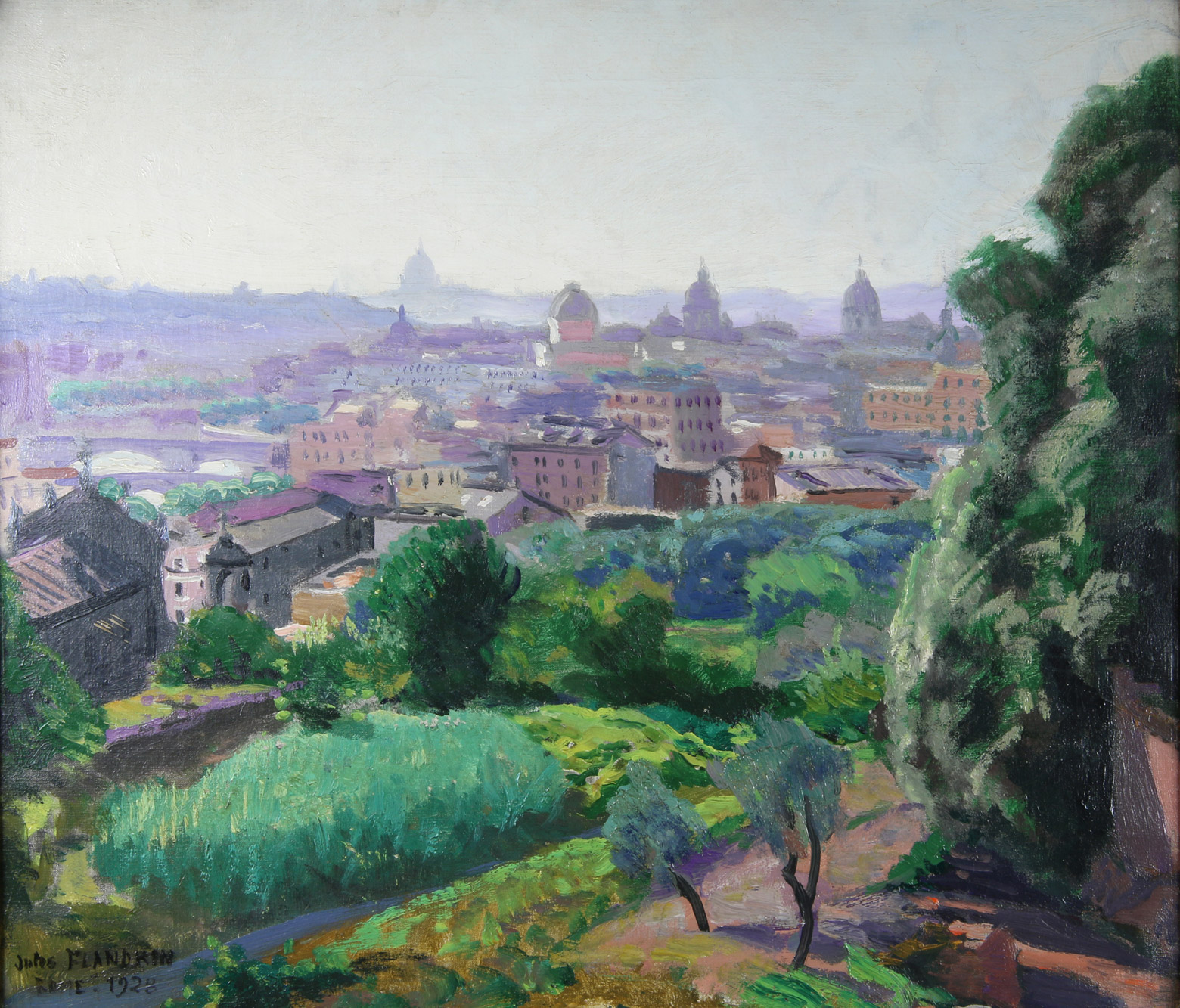 FLANDRIN,Jules León 'SUR LE PALATIN, ROME'