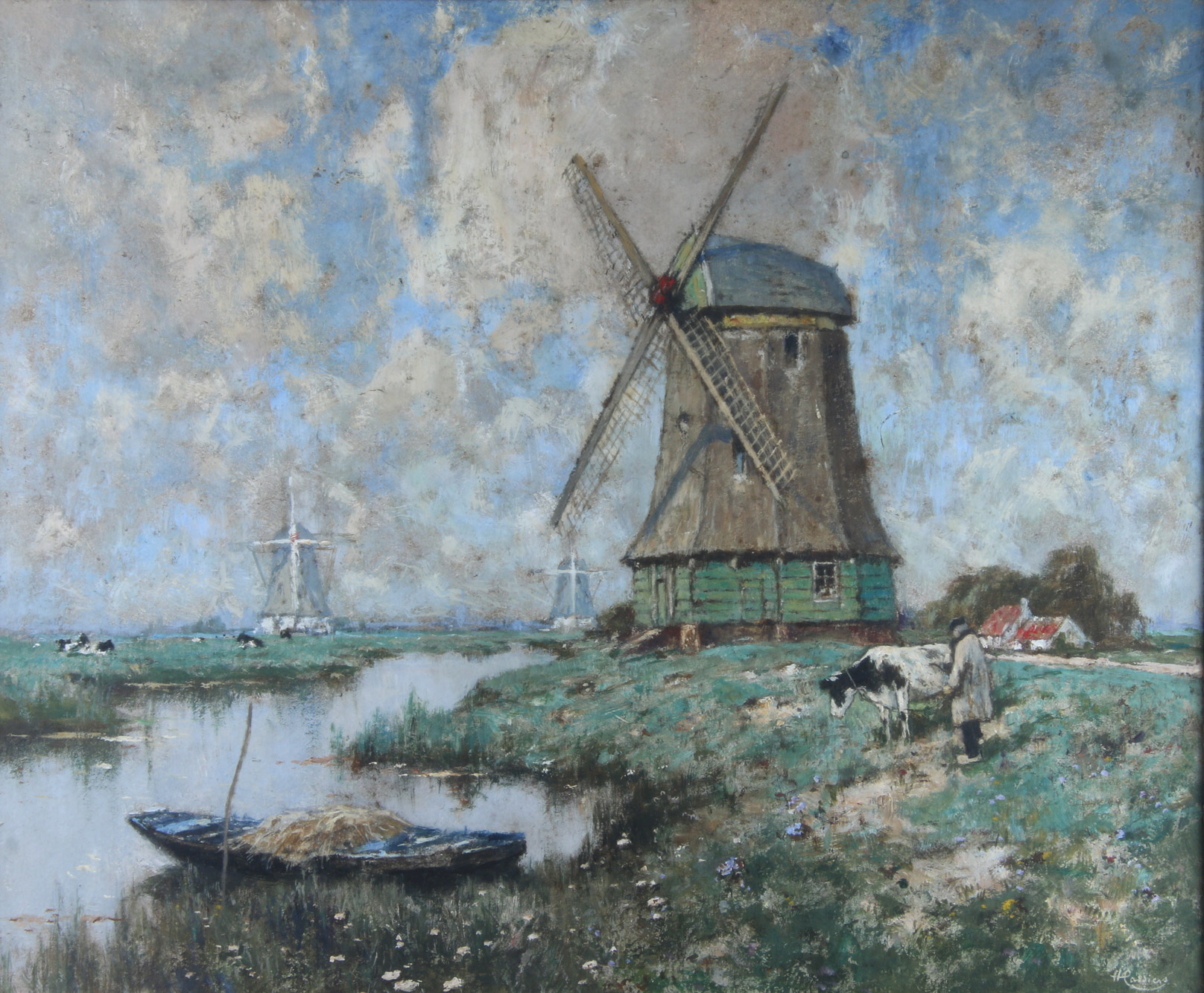 CASSIERS, Hendrick ou Henry 'PAISAJE HOLANDES CON MOLINOS'