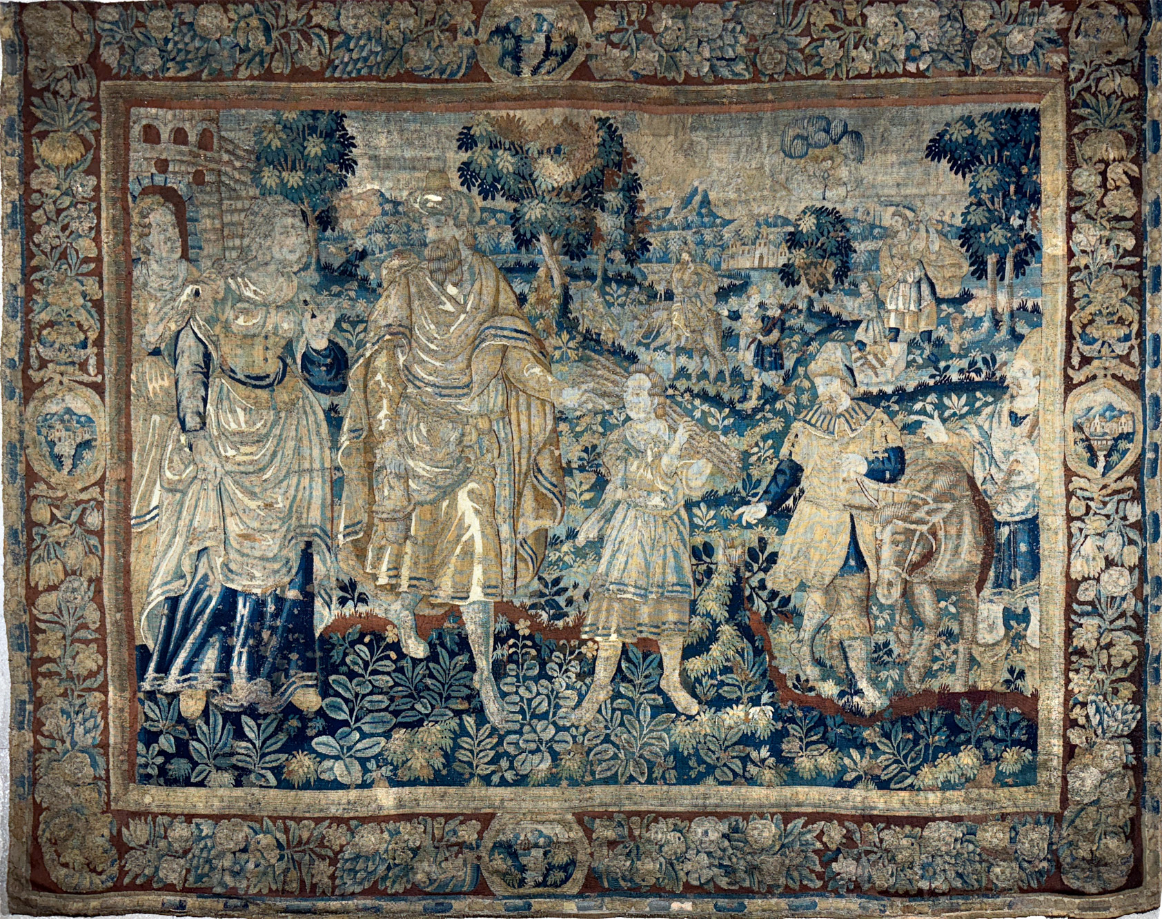  ANTIGUA TAPICERIA FLAMENCA DEL SIGLO XVIII