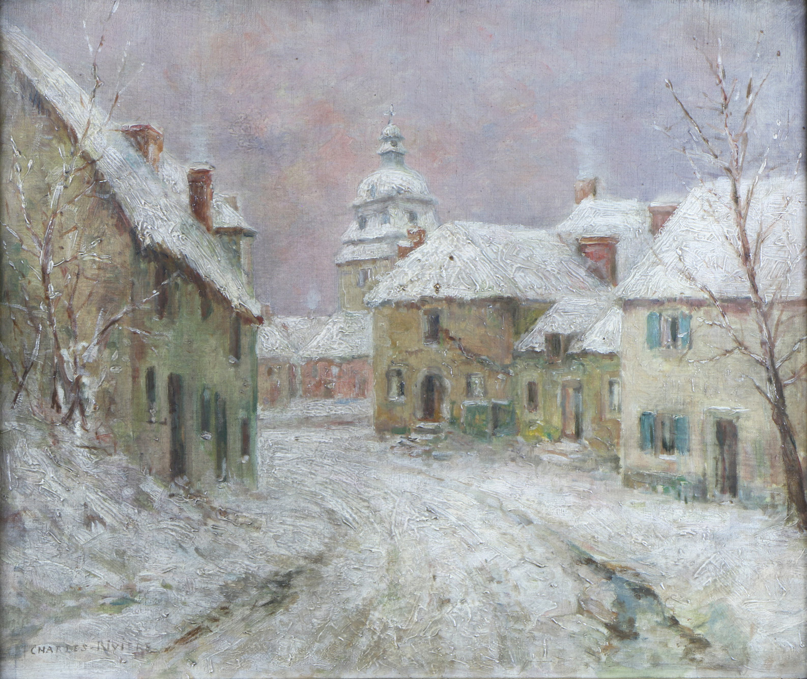RIVIERE, Charles 'PAISAJE INVERNAL'