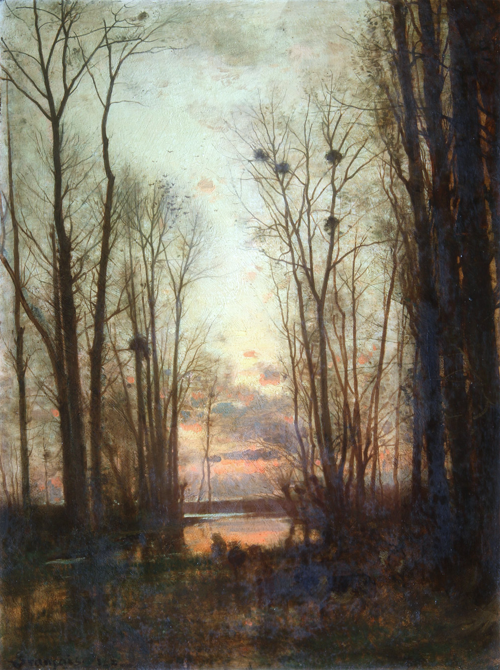 FRANCAIS, Francois Louis 'ATARDECER EN EL BOSQUE'