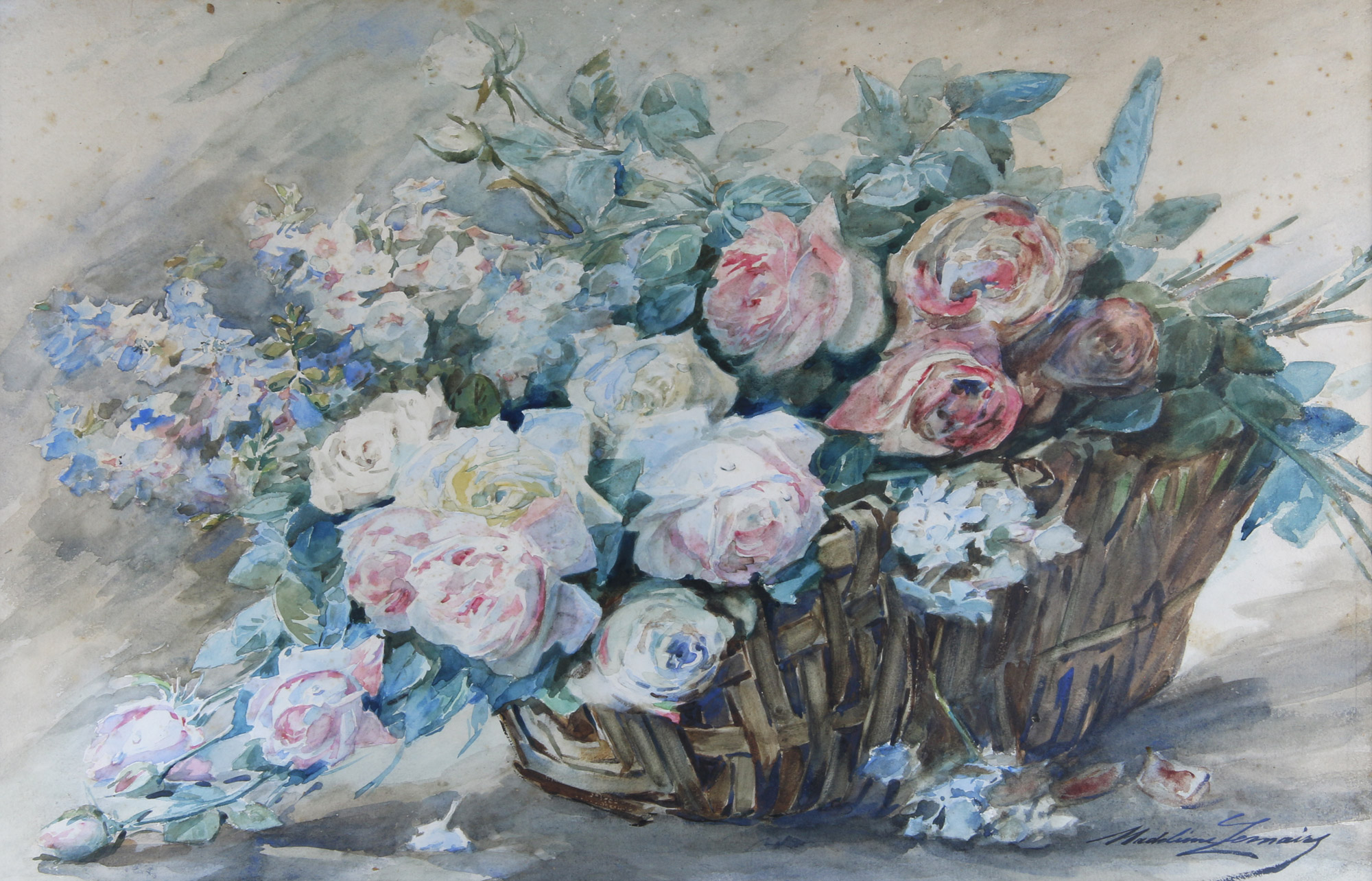 LEMAIRE, Madeleine Jeanne 'CANASTA CON FLORES' 