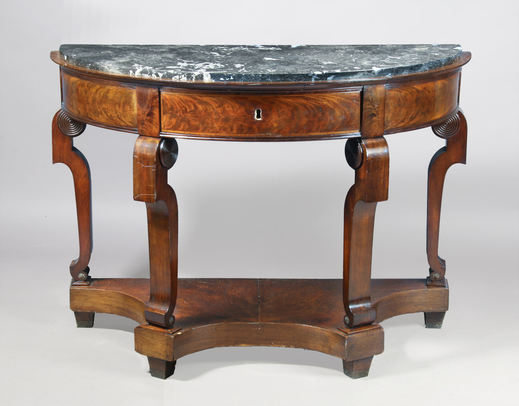  ANTIGUA MESA CONSOLA NEOCLASICA DEMI-LUNE.