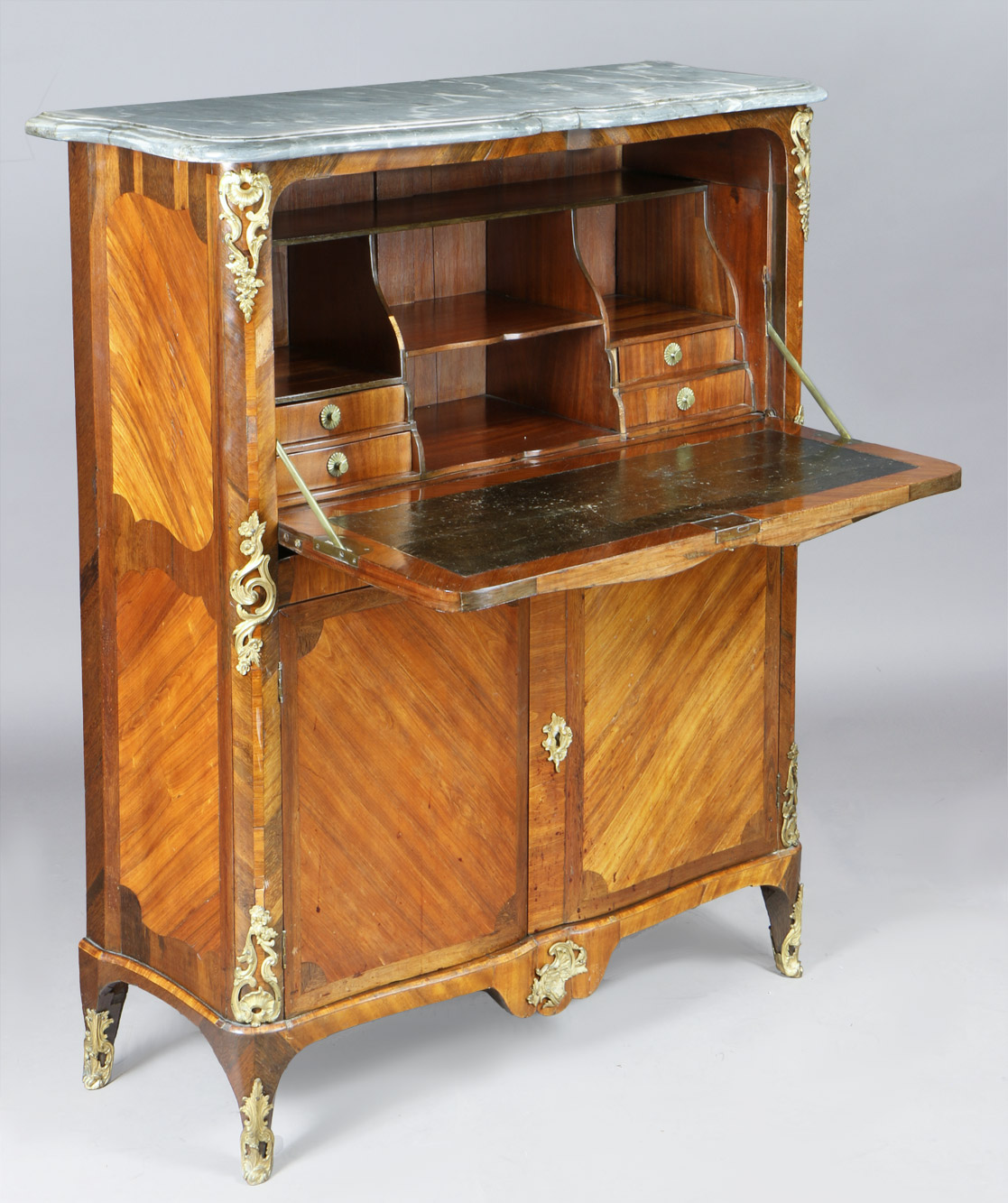  ANTIGUO SECRETAIRE 'ABATTANT' FRANCES DE EPOCA TRANSICION.