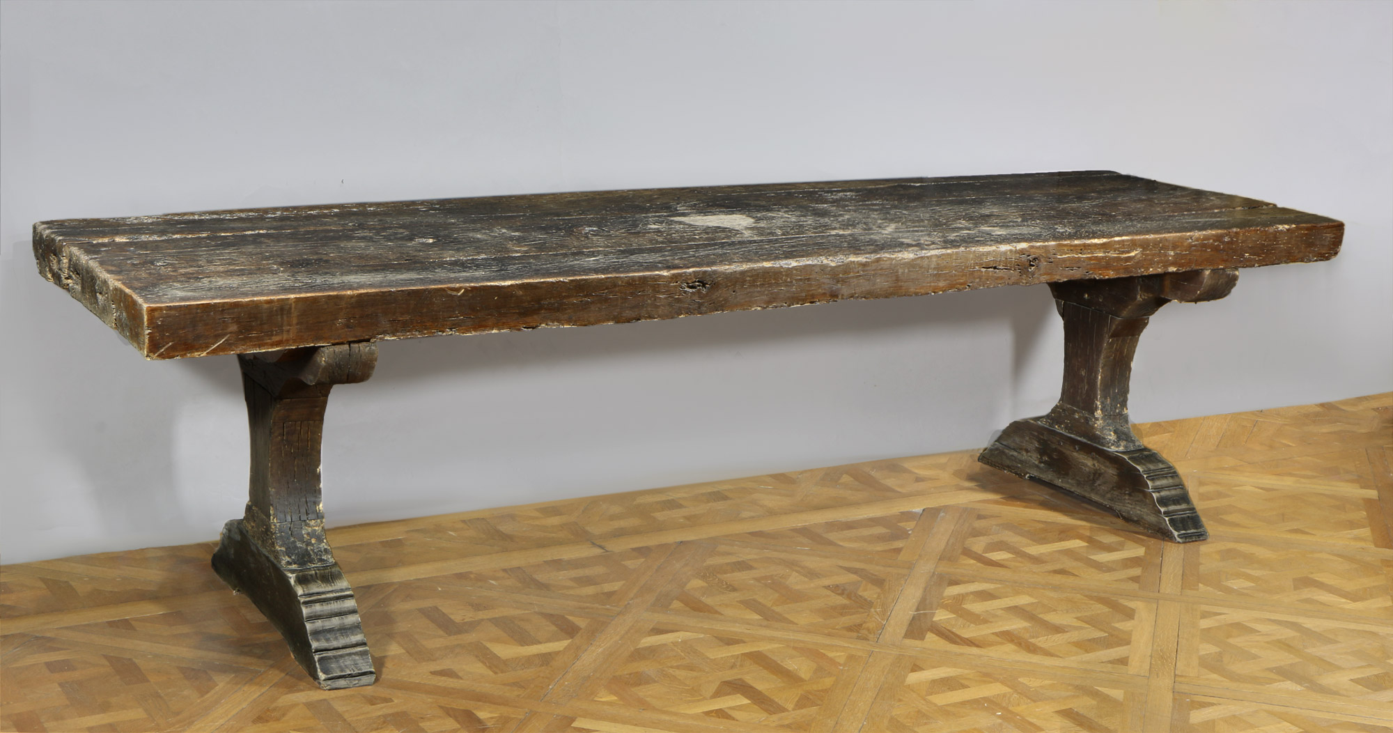  GRAN MESA RUSTICA ANTIGUA DE REFECTORIO SIGLO XIX.