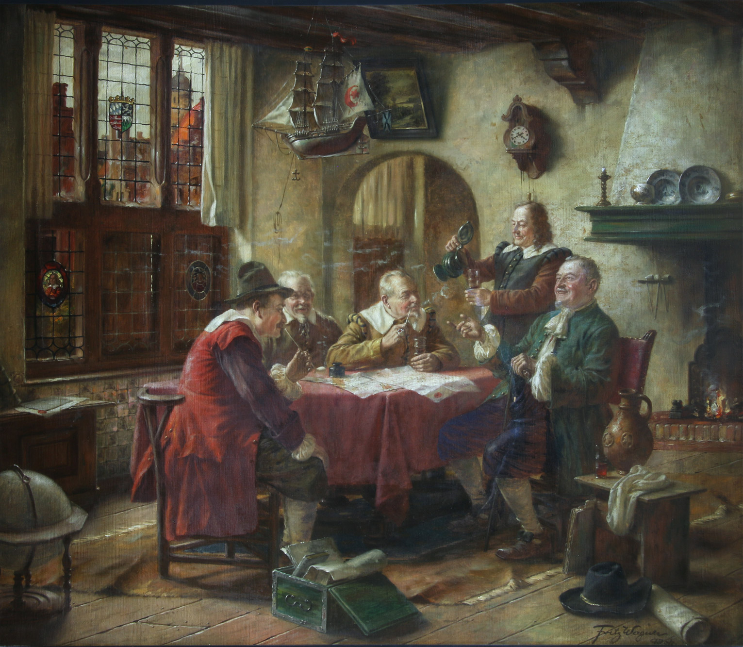 WAGNER, Fritz 'ESCENA DE INTERIOR' 