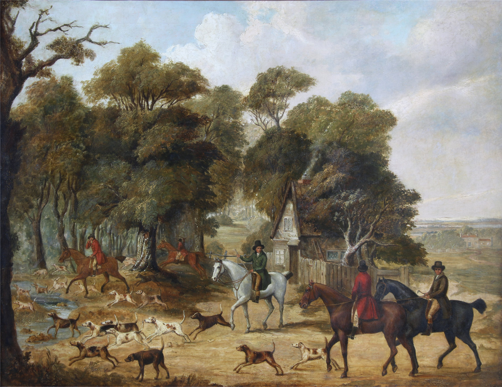 AGASSE, Jacques Laurent 'PARTIENDO A LA CACERIA' 