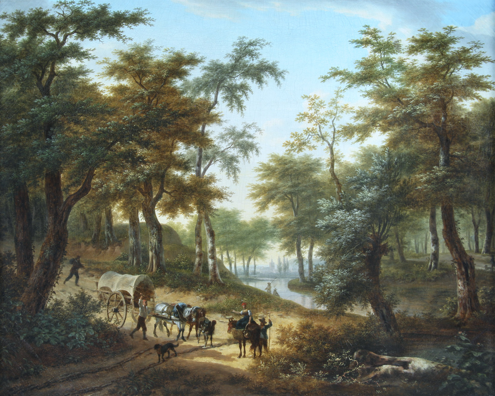 ANONIMO 'PAISAJE CON PERSONAJES' 