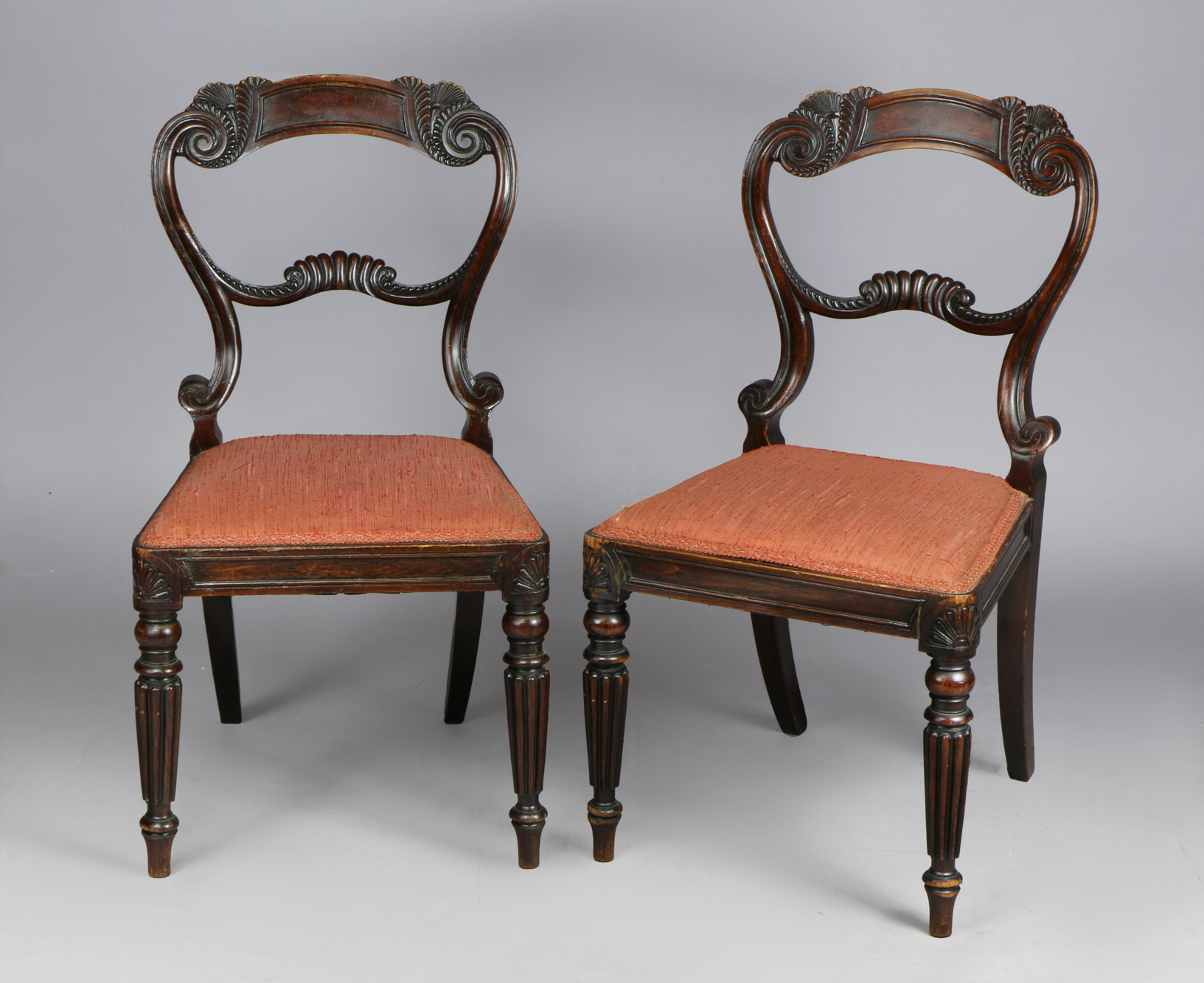  PAR DE SILLAS INGLESAS EPOCA GUILLERMO IV. 