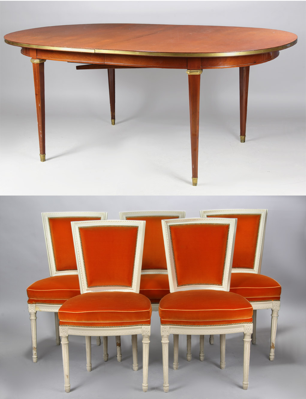  JUEGO DE COMEDOR DE ESTILO FRANCES LUIS XVI.