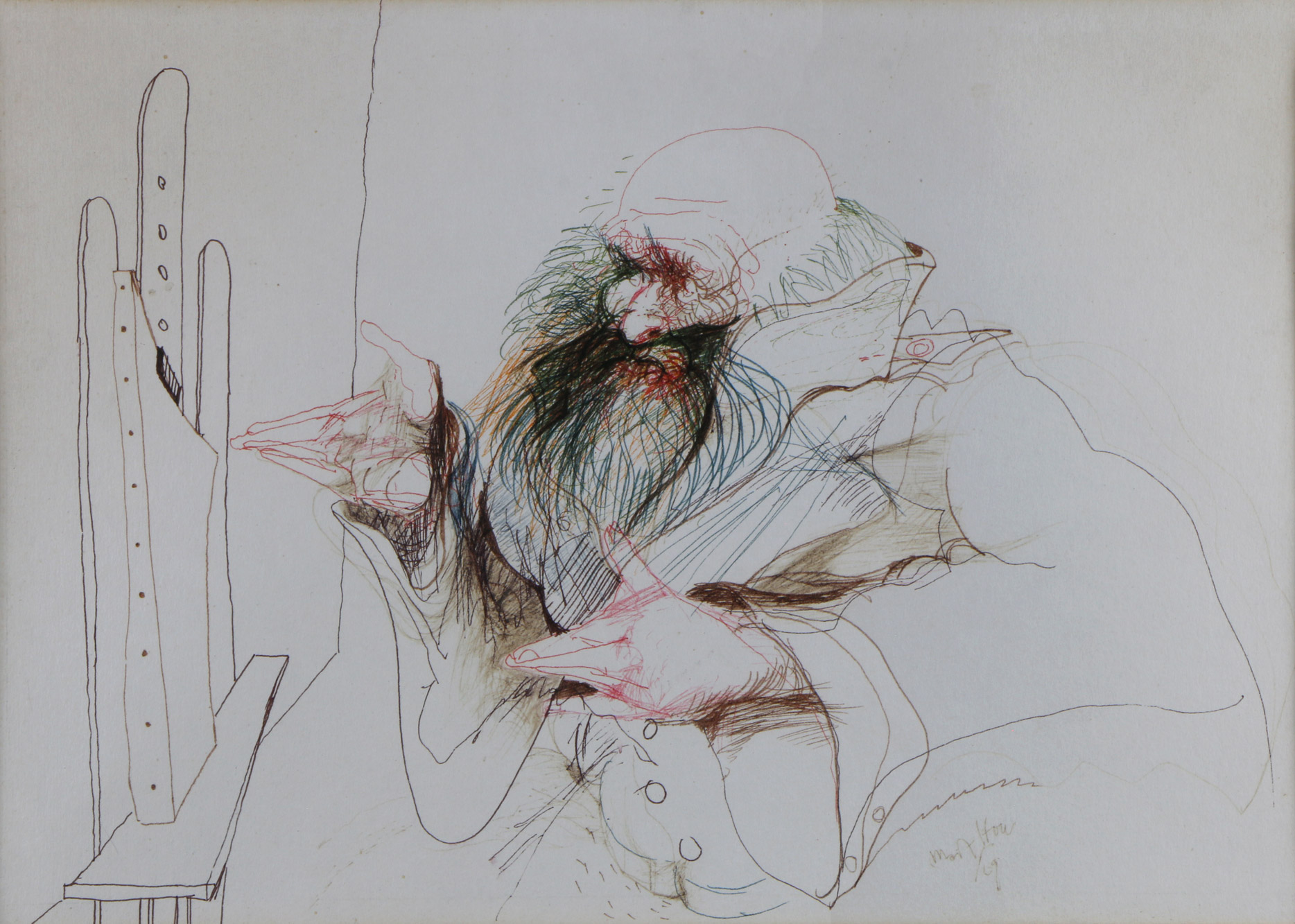 MARTINEZ HOWARD, Julio Alfredo 'HOMBRE CON ESCULTURA' 