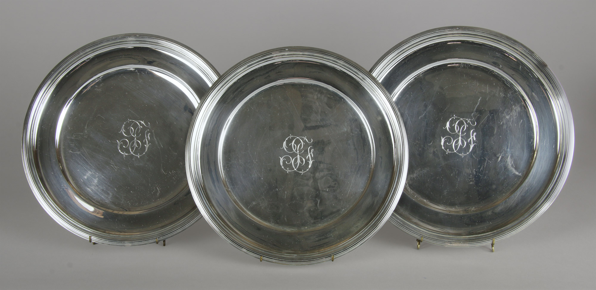  SEIS PLATOS DE SITIO DE PLATA FRANCESA PUIFORCAT. 