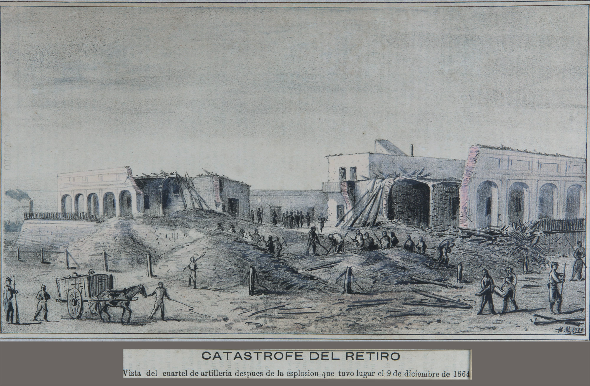  DOS ANTIGUAS LITOGRAFIAS DE VISTAS DE BUENOS AIRES.