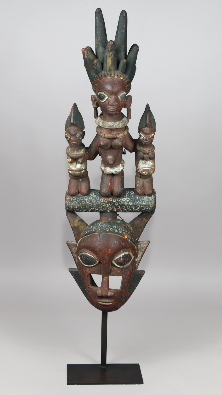  ANTIGUA MASCARA AFRICANA 'EPA' DEL PUEBLO YORUBA.