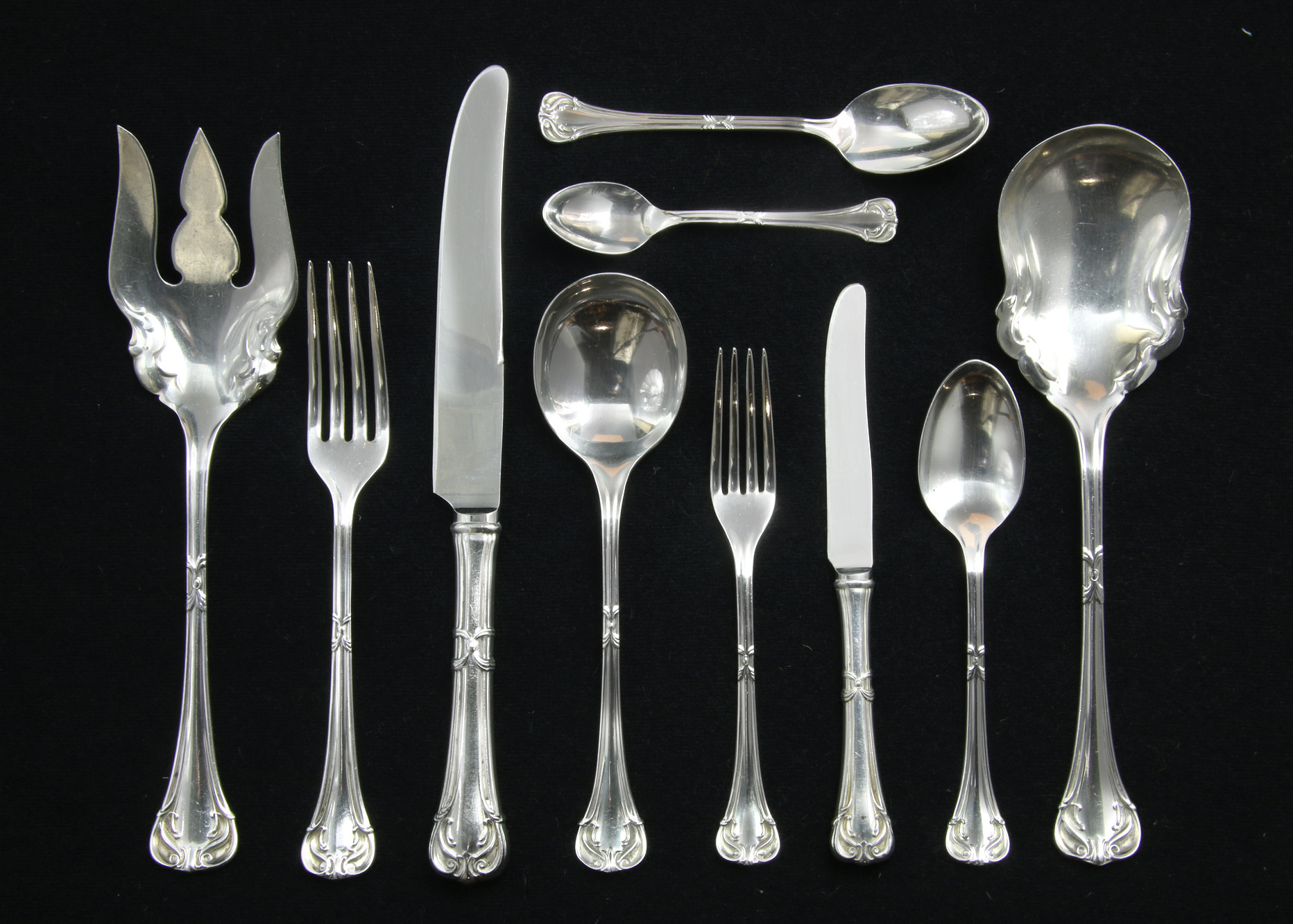  JUEGO DE CUBIERTOS DE PLATA MEXICANA 925 SELLADA.