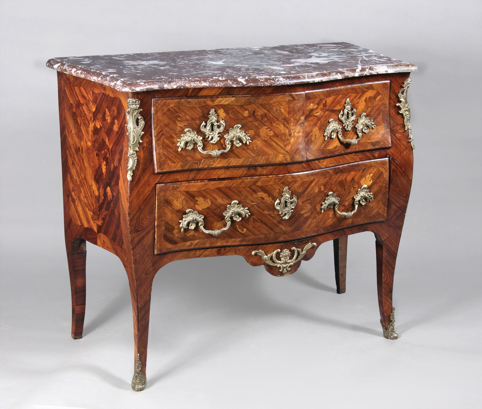  ANTIGUA COMODA FRANCESA LUIS XV ESTAMPILLADA J. C. ELLAUME.