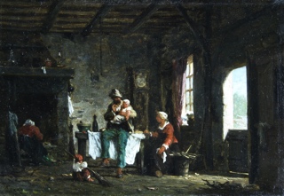 Lote 95: LEGAT, León 'ESCENA DE INTERIOR' 