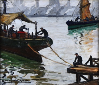 Lote 129: QUINQUELA MARTIN, Benito 'ATARDECER' 