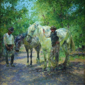 Lote 140: RIPAMONTE, Carlos P. 'DESCANSO A LA SOMBRA' 