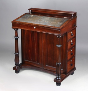 Lote 294: ANTIGUO ESCRITORIO 'DAVENPORT' INGLES EPOCA WILLIAM IV. ANTIGUO ESCRITORIO 'DAVENPORT' INGLES EPOCA WILLIAM IV.