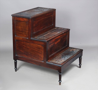 Lote 293: ANTIGUA 'BEDSIDE STEPS' INGLESA DE EPOCA REGENCY ANTIGUA 'BEDSIDE STEPS' INGLESA DE EPOCA REGENCY