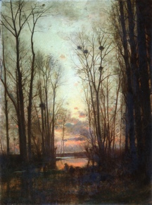 Lote 93: FRANCAIS, Francois Louis 'ATARDECER EN EL BOSQUE'