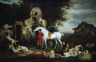 Lote 37: WARD, James 'HUNTSMEN OUTSIDE THE SWAN INN'