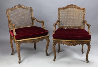 Lote 240: PAR DE ANTIGUOS SILLONES FRANCESES DE EPOCA REGENCE. PAR DE ANTIGUOS SILLONES FRANCESES DE EPOCA REGENCE.