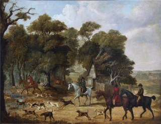 Lote 22: AGASSE, Jacques Laurent 'PARTIENDO A LA CACERIA' 