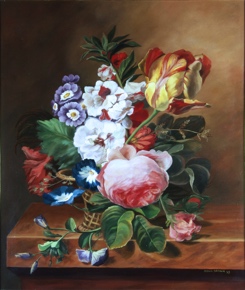 Lote 190: DECKER, Sonia 'CANASTA CON FLORES' 