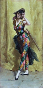 Lote 84: BAYARD, Emile Antoine 'MUJER ARLEQUIN' 