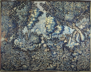 Lote 473: ANTIGUA TAPICERIA FRANCESA VERDURE DE LANA TEJIDA A MANO. ANTIGUA TAPICERIA FRANCESA VERDURE DE LANA TEJIDA A MANO.