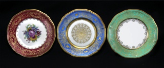 Lote 951: DOCE PLATOS DE PORCELANA ALEMANA ROSENTHAL PARA COMIDA.  DOCE PLATOS DE PORCELANA ALEMANA ROSENTHAL PARA COMIDA. 