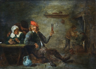 Lote 38: ANONIMO 'INTERIOR DE TABERNA' 