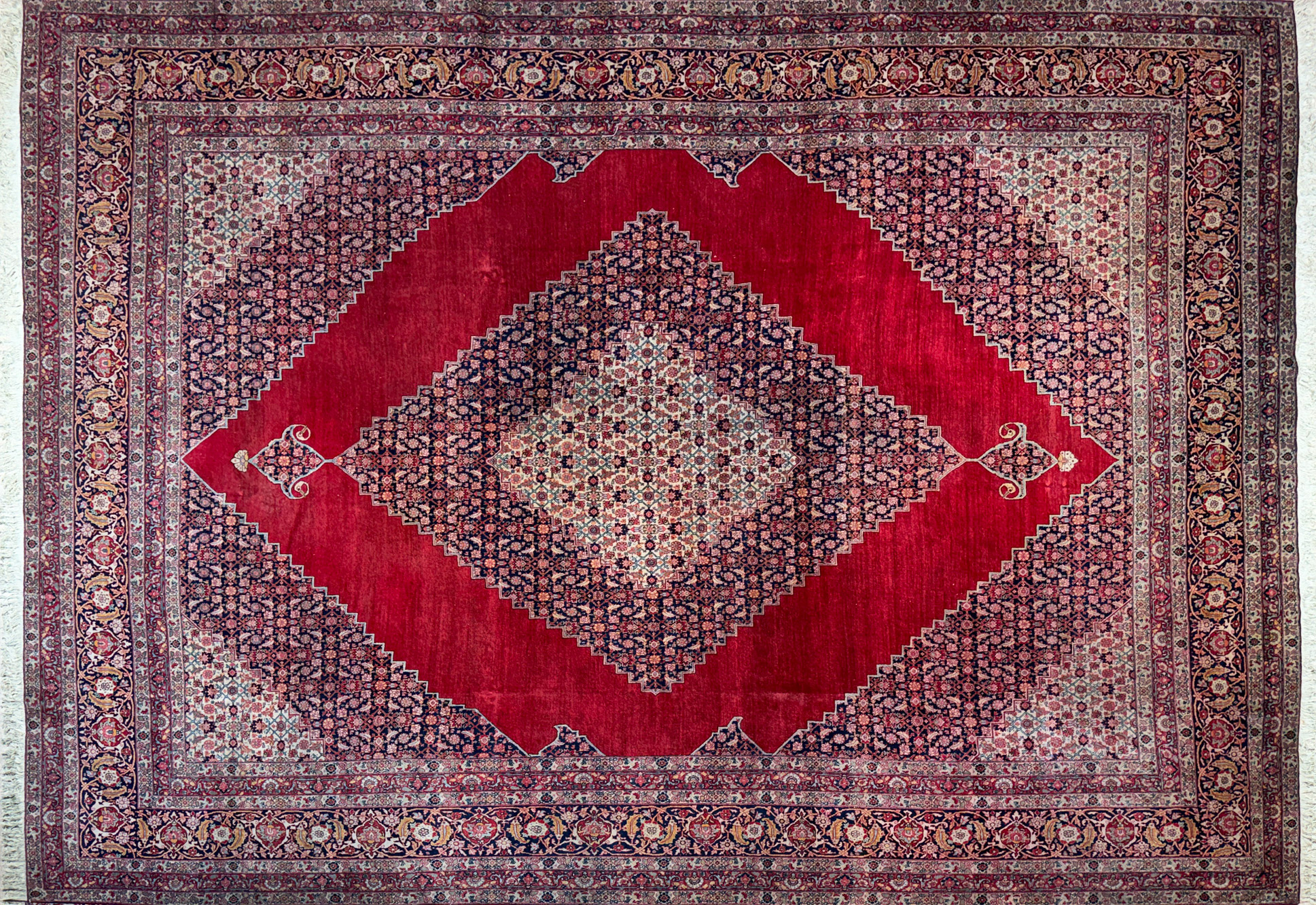  GRAN ALFOMBRA PERSA TABRIZ DE LANA TEJIDA A MANO. 
