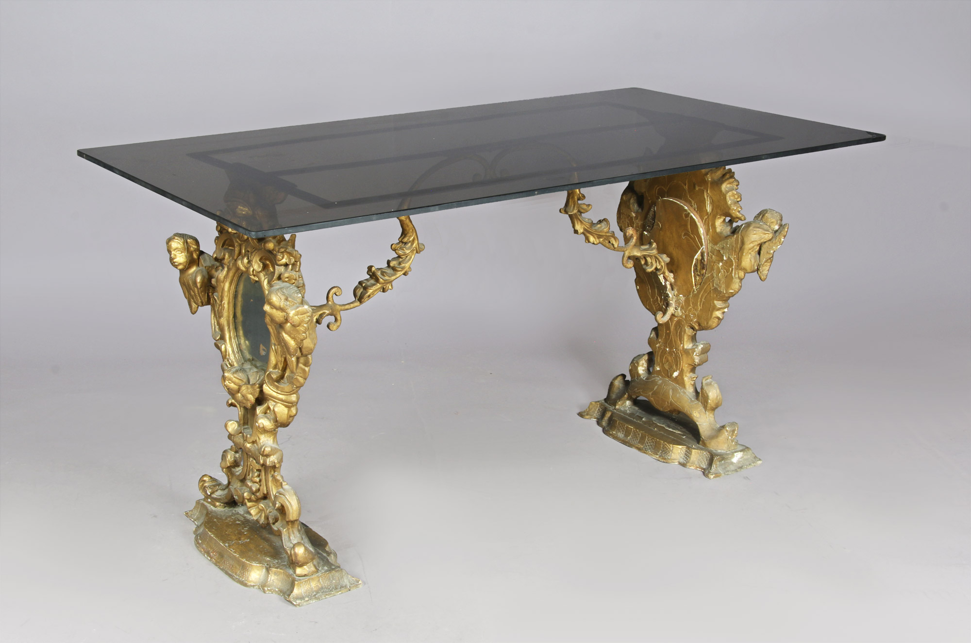  ANTIGUA MESA RECTANGULAR ITALIANA PARA CENTRO.
